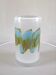 Glass vase abstract décor design 70s