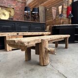 Old 19th century workbench transformed into a bench