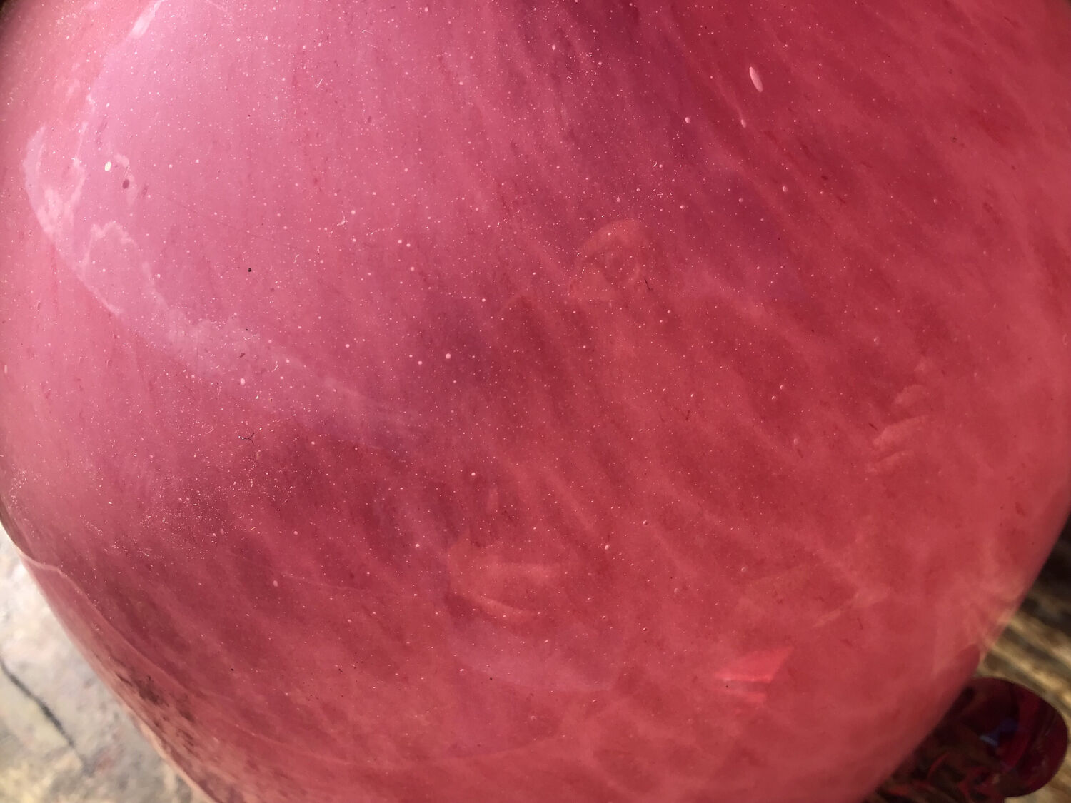 Art deco style pink glass vase