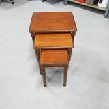3 nesting tables in cherry wood, Louis Philippe style