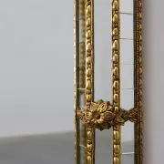 Venetian Style Arched Mirror with Gilt Beaded and Glass Frame, Italy, 20th