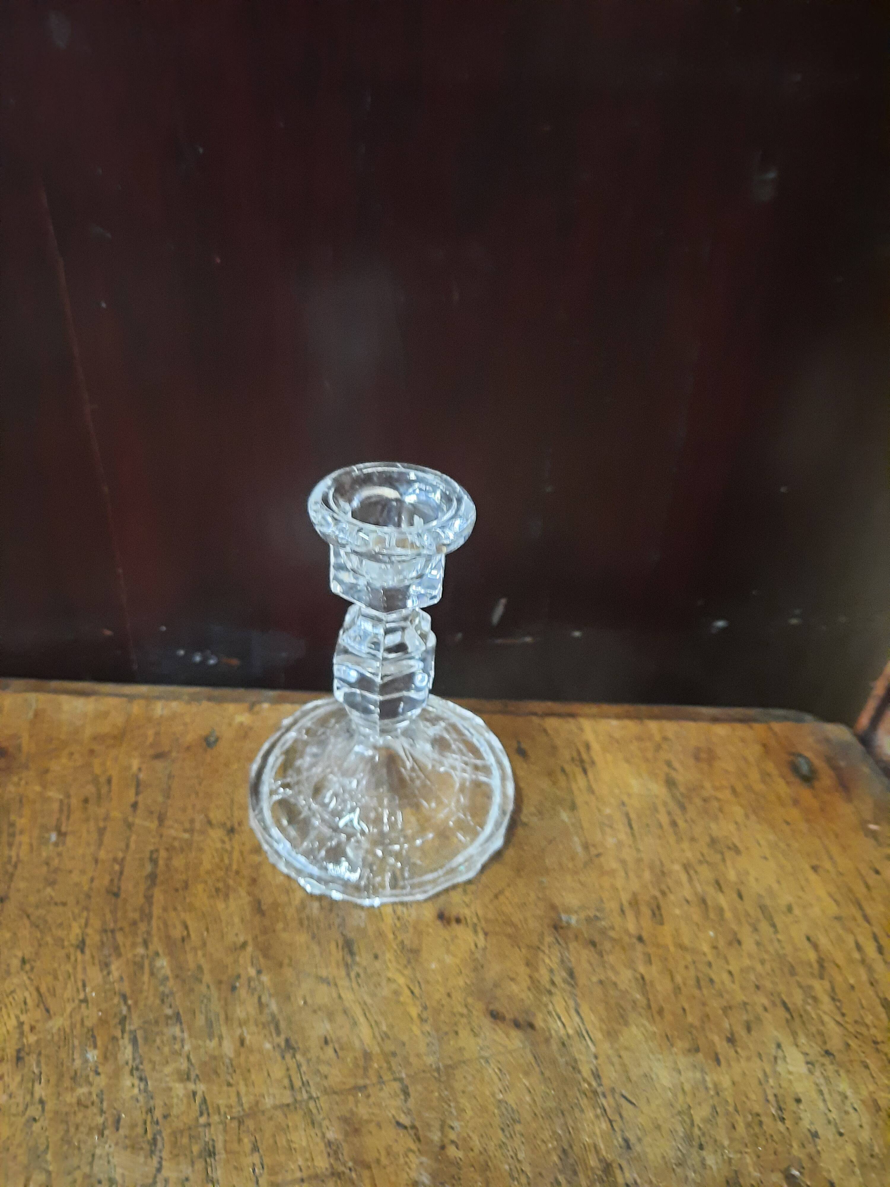 Glass candle holder