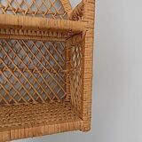 Rattan wall shelf