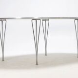 Superellipse table by Arne Jacobsen, Hein, Mathsson for Fritz Hansen, Denmark 70s-80s