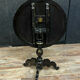 Guéridon NAPOLÉON III in blackened wood resting on a tripod foot.