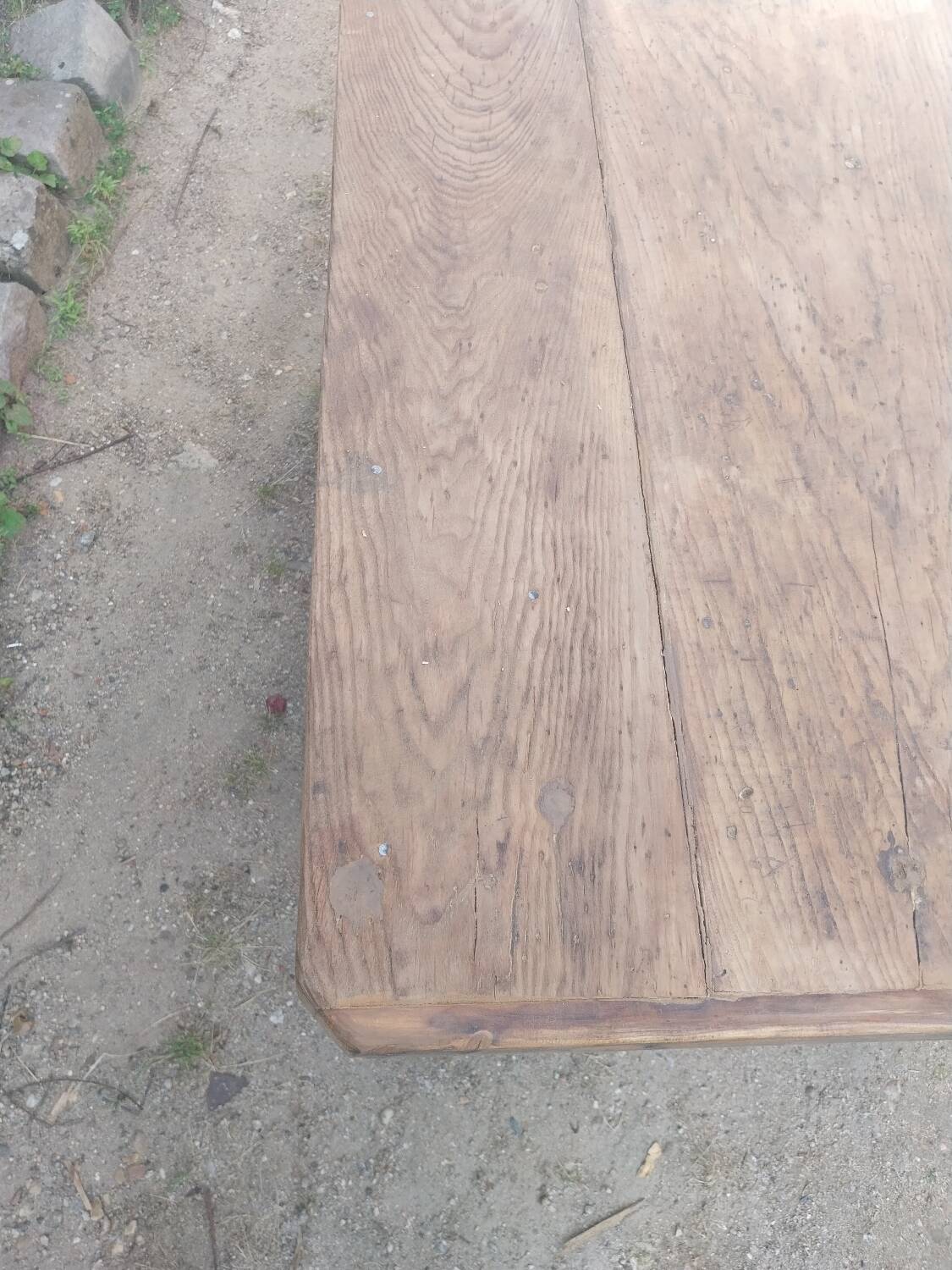 Wooden island table workbench