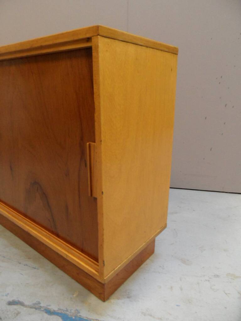 Mid Century vintage filing cabinet with sliding doors 1960's