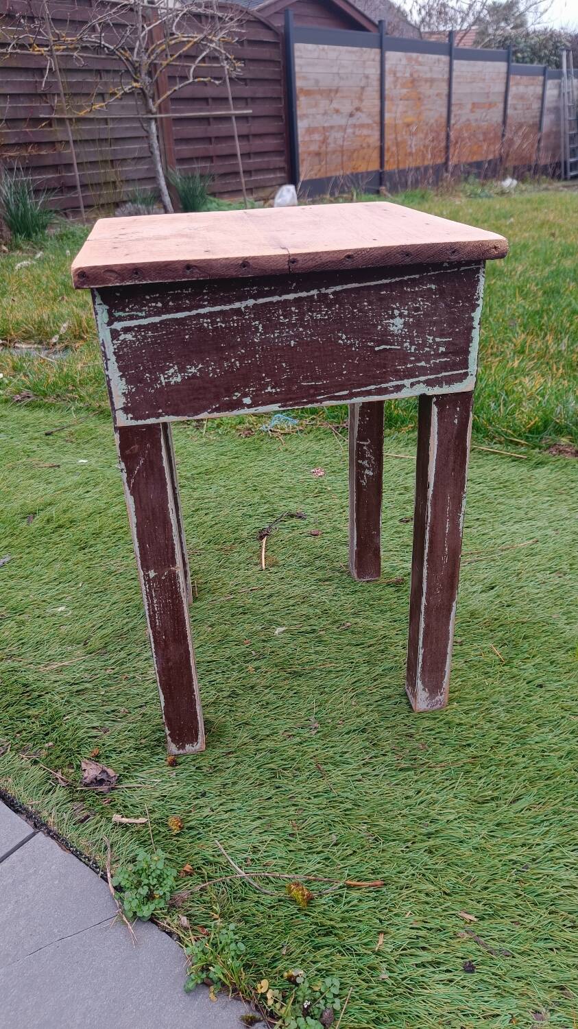Patinated farmhouse stool