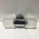 Wall lamp double lights chrome and glass 70s
