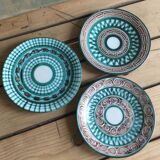 3 petites assiettes Robert Picault Vallauris