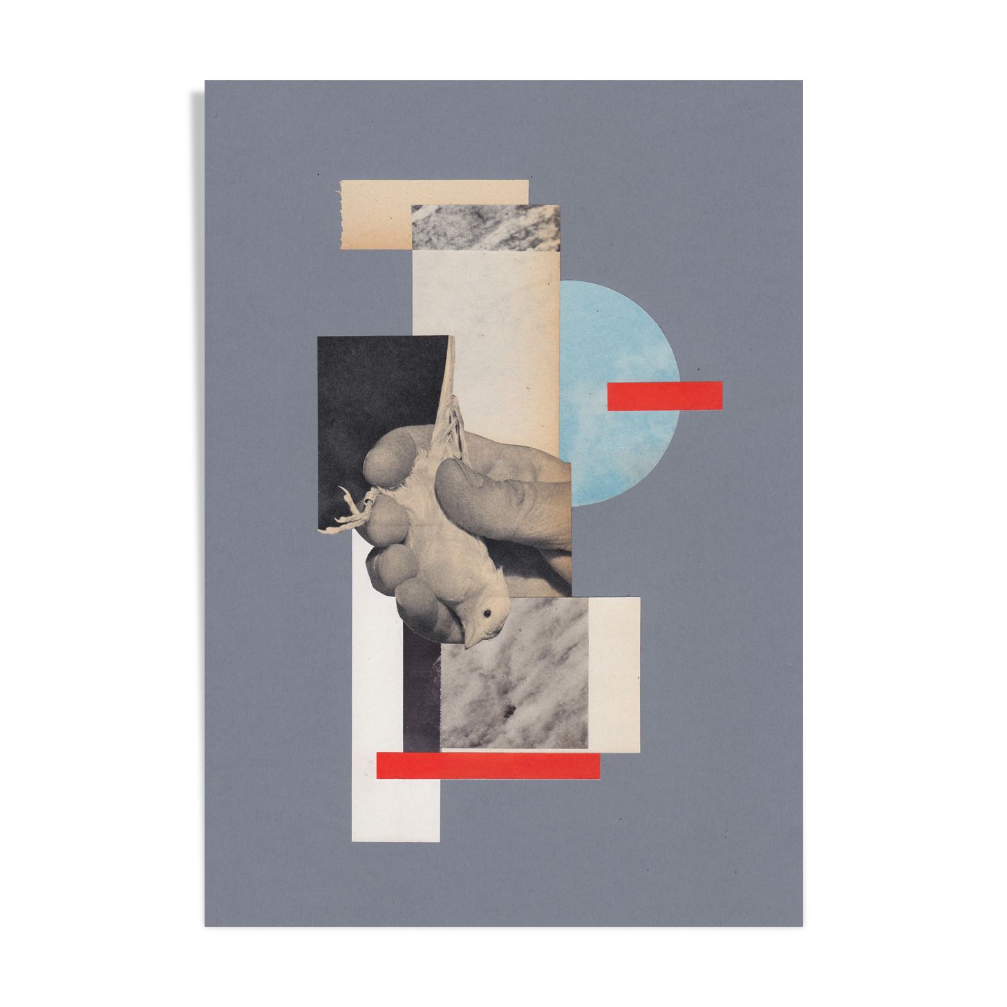 Collage on spring paper