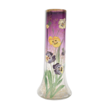 Enamel glass vase