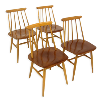 Set de 4 chaises "Fanett" Ilmari Tapiovaara Suède 1960