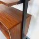 Vintage teak and metal shelf bookcase from the 60s