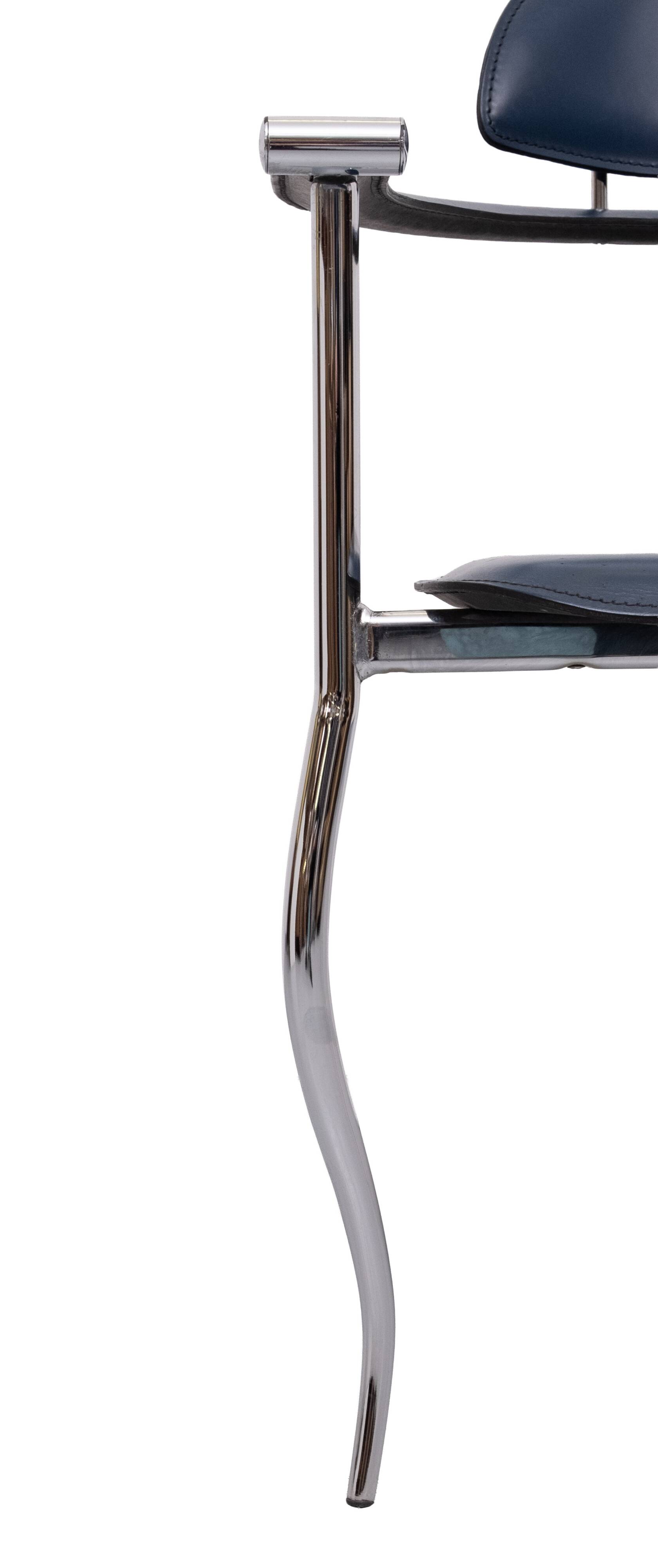 4 Italian Arrben 'Marilyn Stiletto' dining chairs 1970s