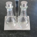 Epsilon condiment service in stainless steel and glass 1970