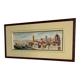 Watercolour panoramic view of Florence - framed