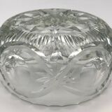 FRUIT CUTTER, SALAD BOWL in Solid CRYSTAL decorated with Hand-Cut PATTERNS