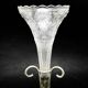Art nouveau flute vase, silver-plated brass and glass, United Kingdom, early 20th century