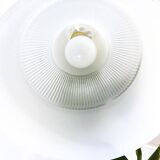 White glass pendant light, 1970