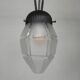 Art Deco pendant lamp with hexagonal glass shade, 1930s