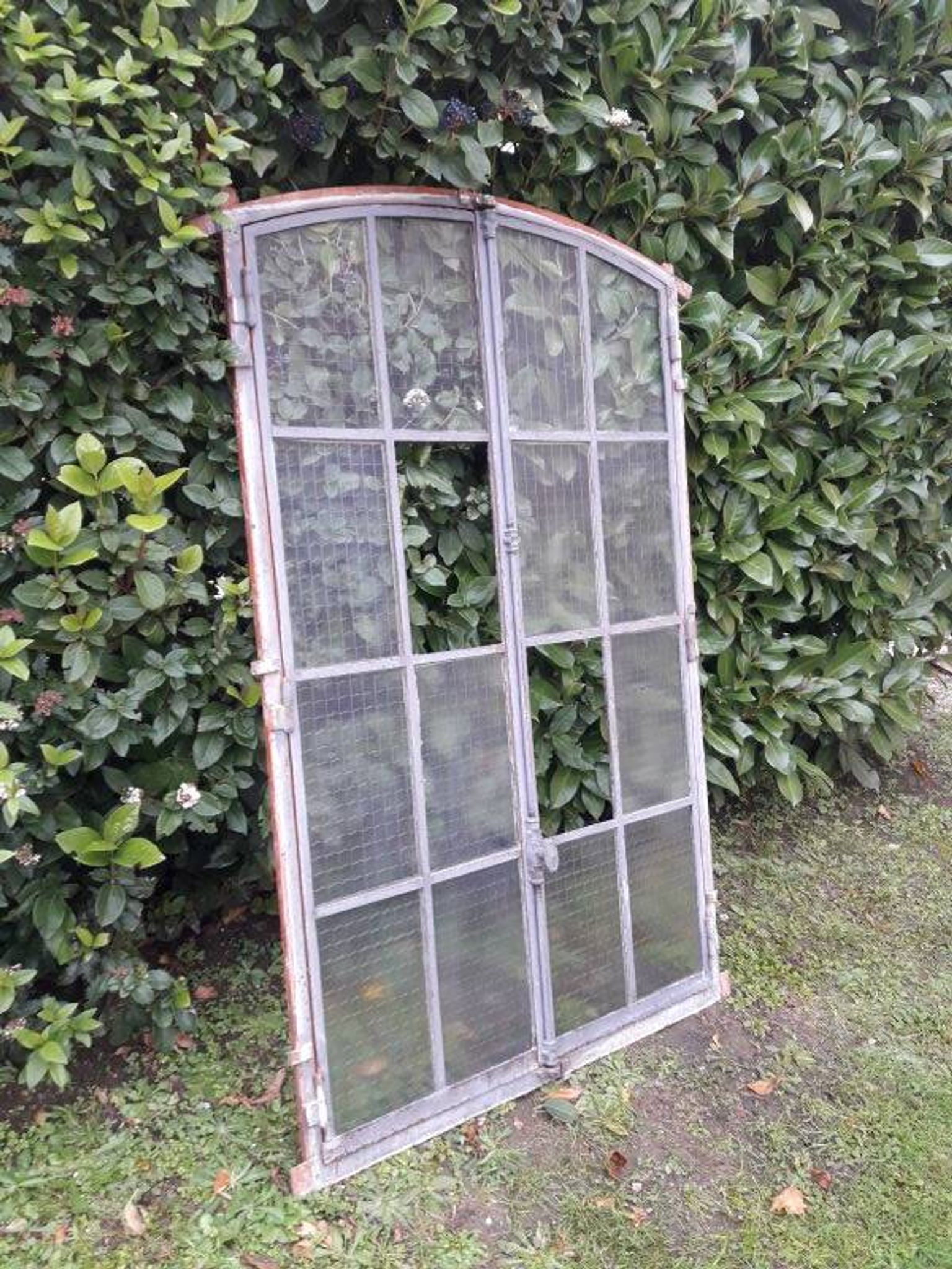 Window L107xH174 industrial curved metal glass roof frame reinforced glass