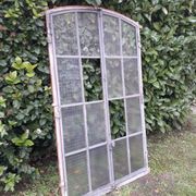 Window L107xH174 industrial curved metal glass roof frame reinforced glass