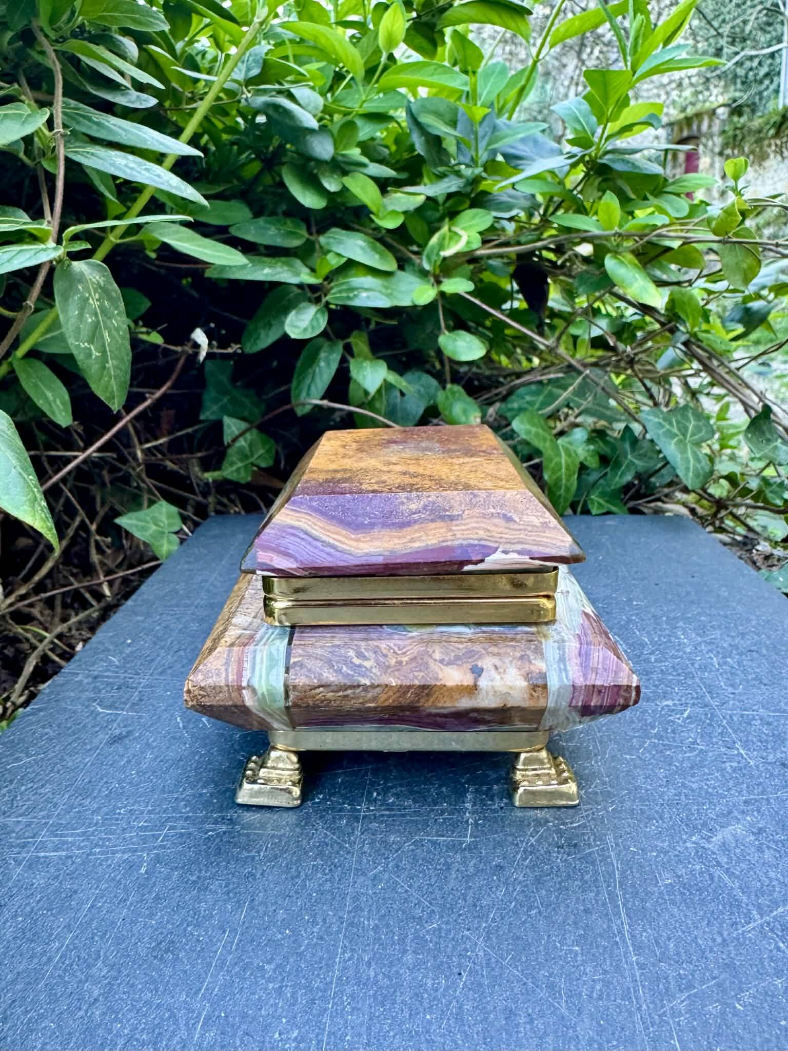 Onyx catchall box from the 1960s, vintage Italy.