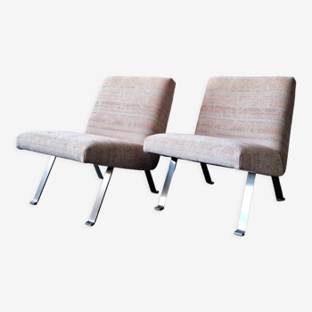 Set of 2 model 141 lounge chairs by Joseph Andre Motte by Artifort, The Netherlands 1955