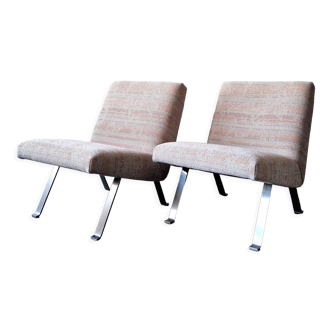 Set of 2 model 141 lounge chairs by Joseph Andre Motte by Artifort, The Netherlands 1955