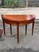 19th-century wooden extendable console table with 3 extensions.