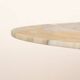 Oval coffee table in Carrara marble and rosewood, Hugues Poignant 1960