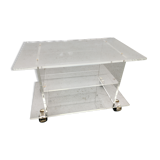 Vintage TV furniture David Lange plexiglass