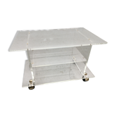 Vintage TV furniture David Lange plexiglass