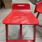 Set of two red design stools