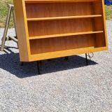 Wall shelf from the 50s in solid blond oak