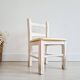 Antique wooden children's bistro chair - patinated white
