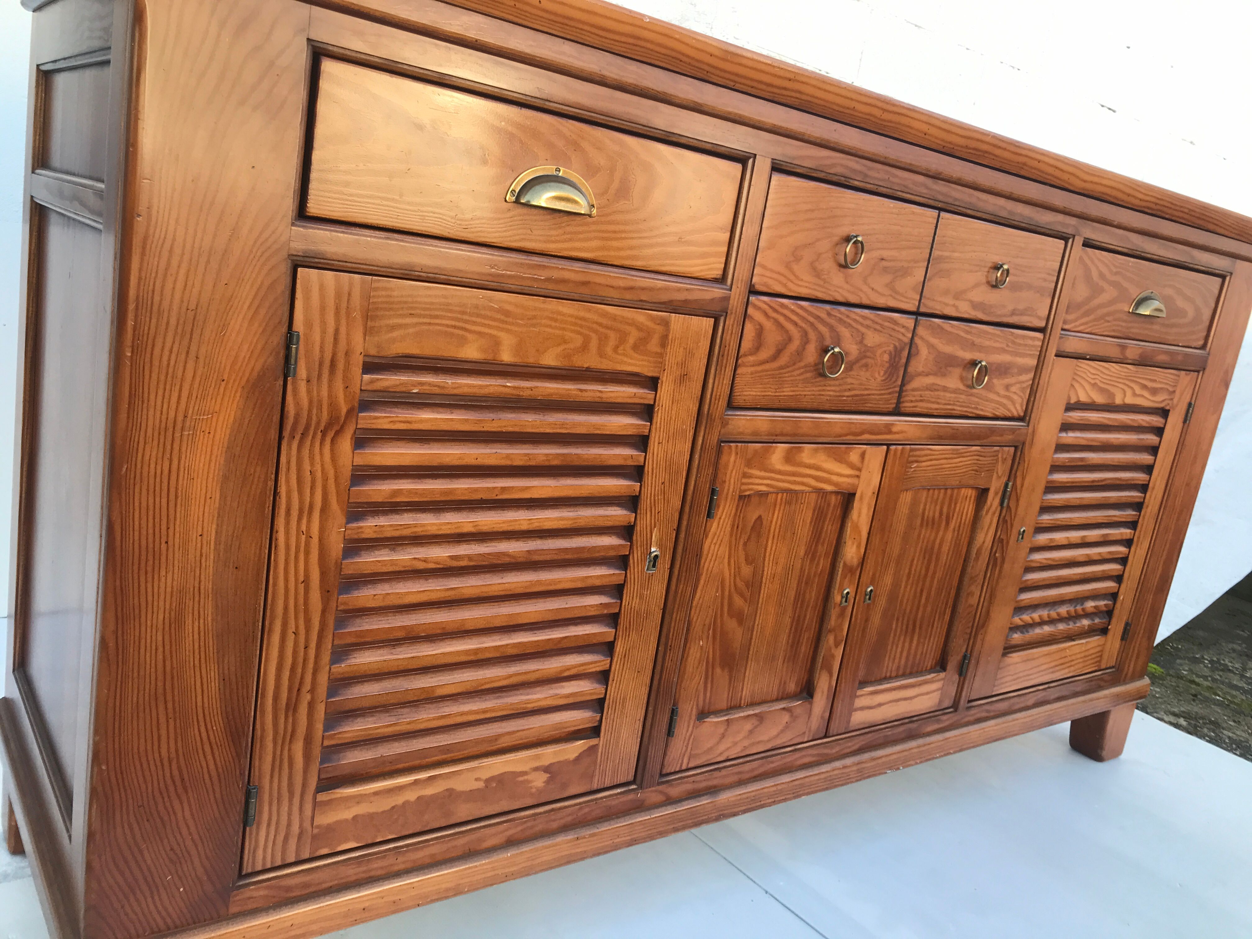 Sideboard louvers and drawers