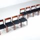 Arne Vodder model 418 dining chairs in rosewood Sibast Mobler Denmark 1960
