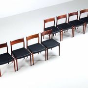 Arne Vodder model 418 dining chairs in rosewood Sibast Mobler Denmark 1960