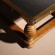 Rustic Coffee Table in Slate, Brass and Solid Oak | Germany 1970s
