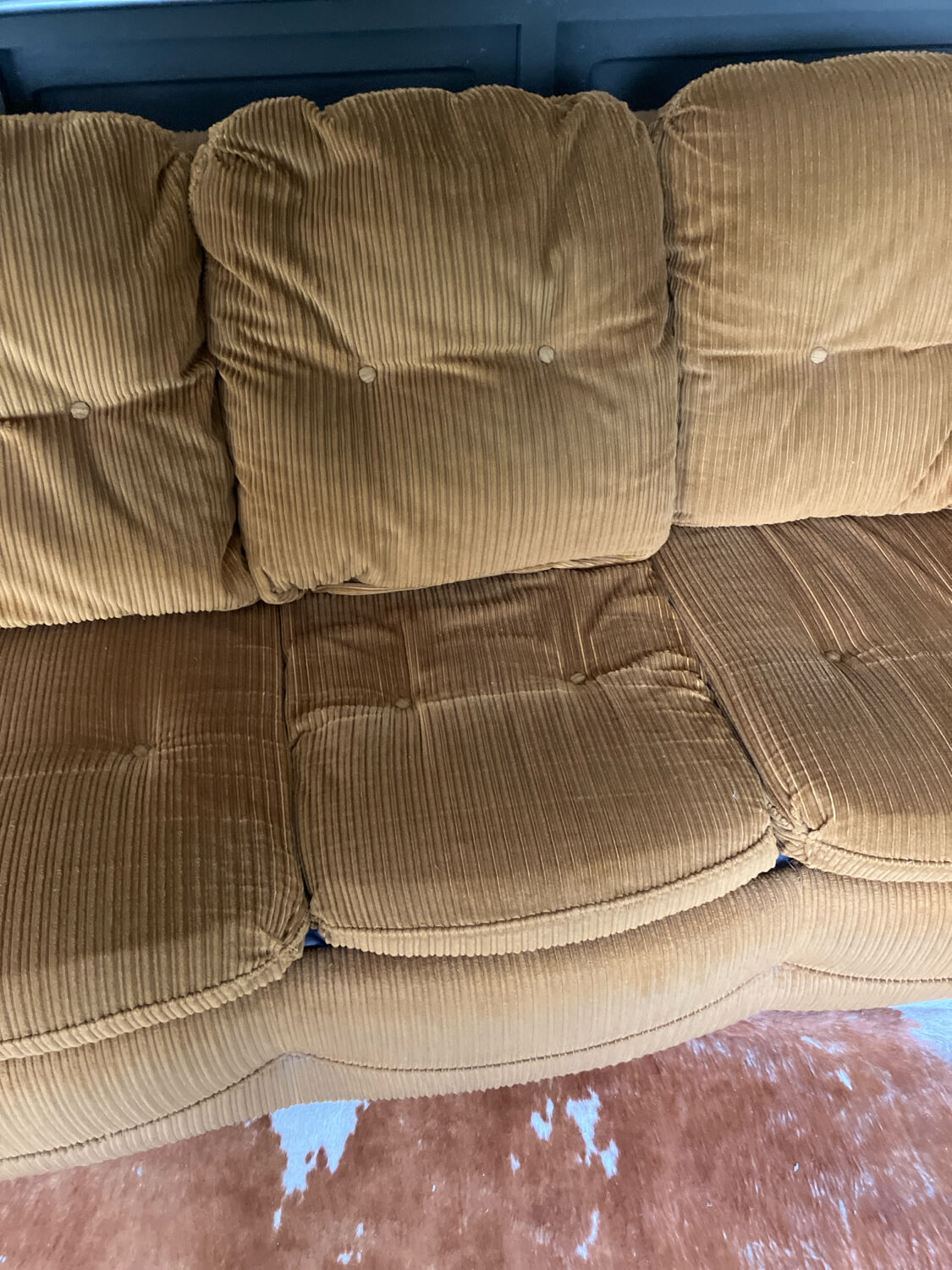 3-seater velvet sofa bed