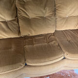 3-seater velvet sofa bed