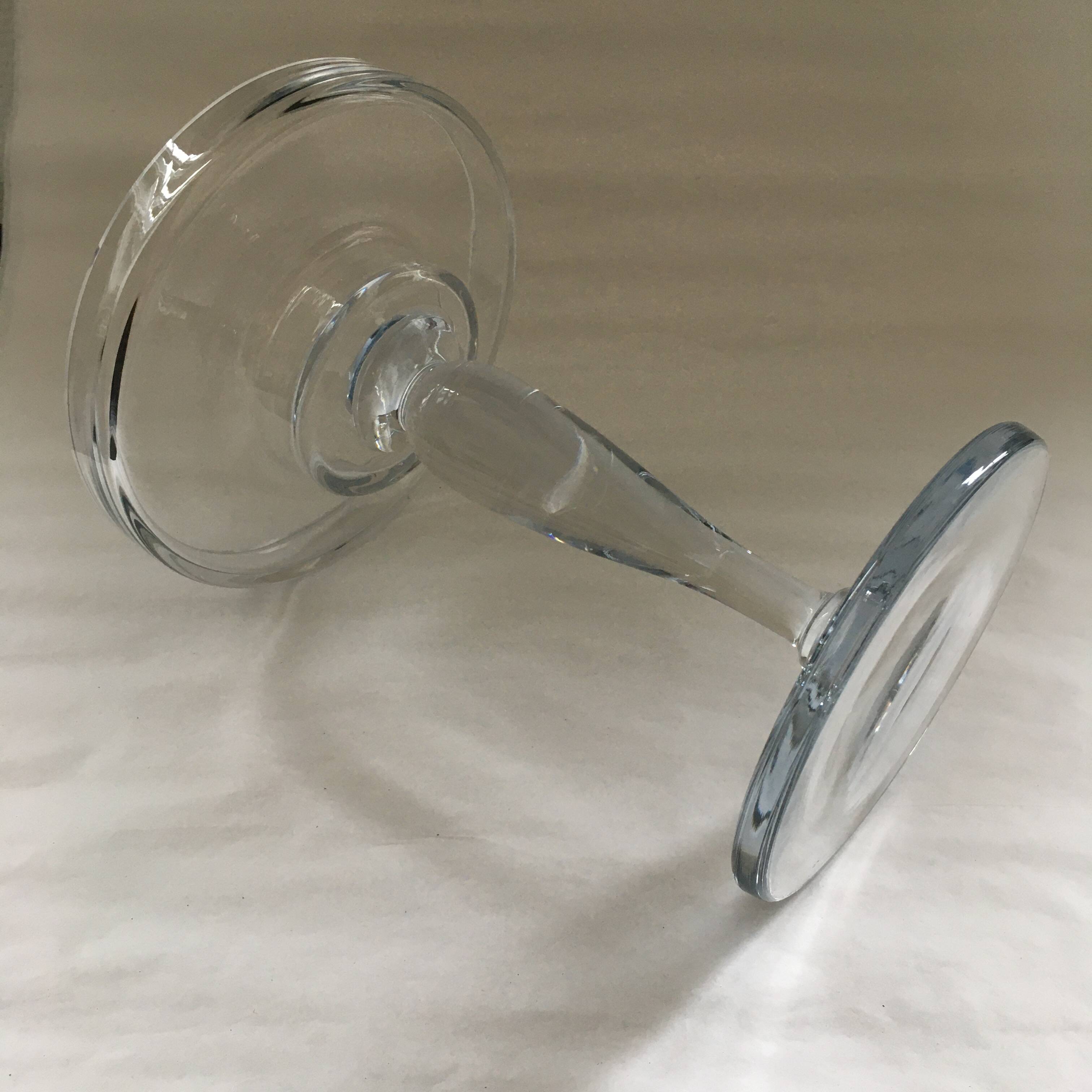 Large glass candle holder