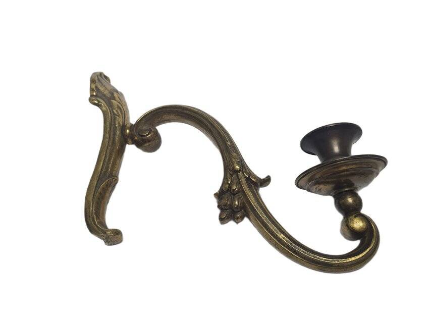 Antique bronze wall lamp, Germany, 1900s