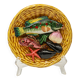 Kitsch trompe l'oeil slip plate Lamarche ceramic art