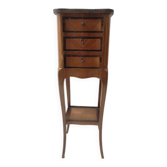 Small Louis XV style rosewood bedside table