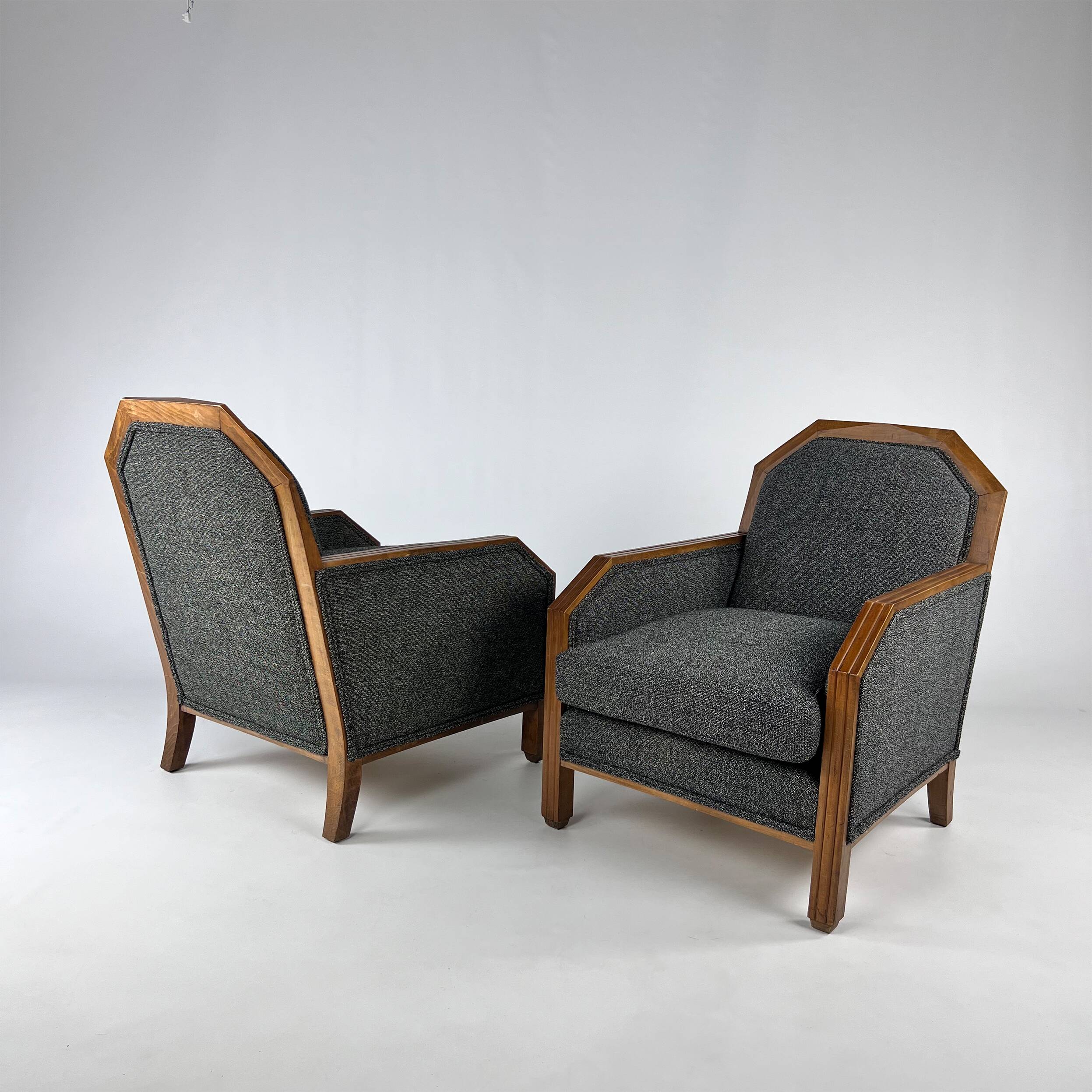 Set of 2 Art Deco Club Chairs, France, 1930s