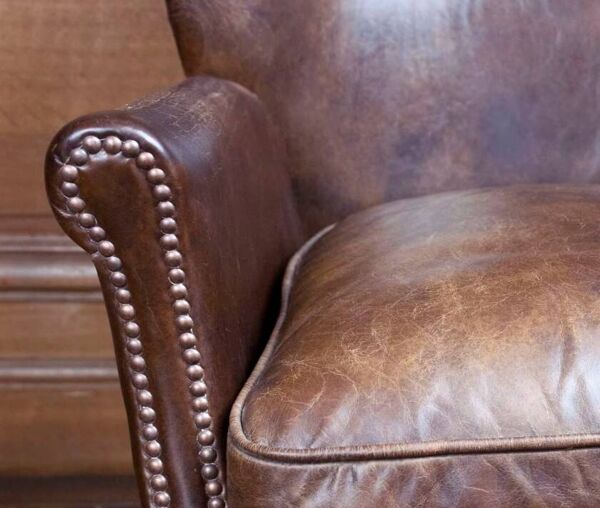 Fauteuil club en cuir