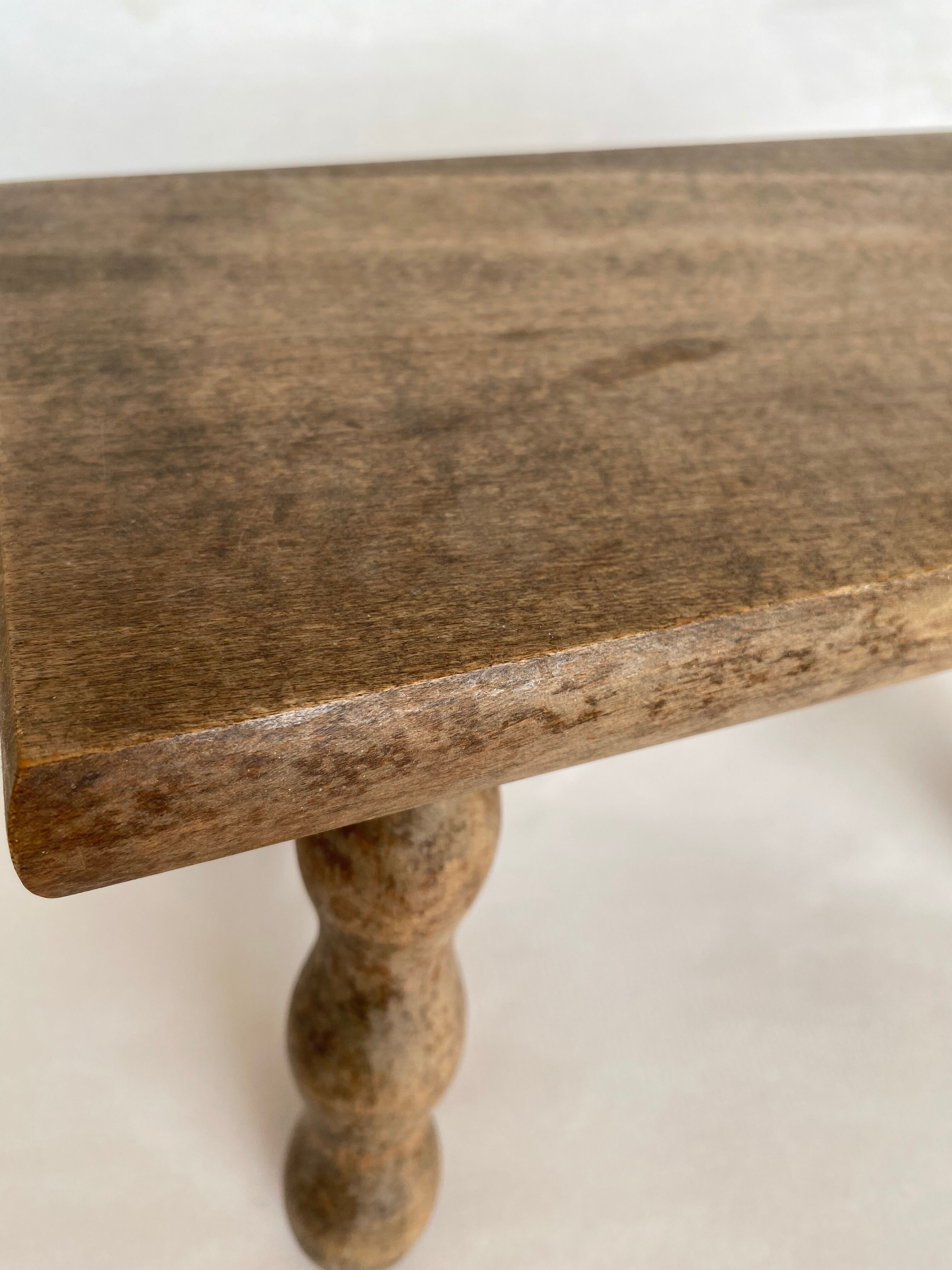 Wooden farmhouse stool